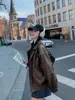 Outono Novo Casual Couro PU Leve de Luxo Jaqueta Casaco Masculino Feminino Motocicleta Americana Moda Retrô Simples Cor Sólida Jaqueta Tendência