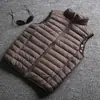 Jaqueta acolchoada leve nova outono e inverno 2024 moda masculina colete colete fino inverno leve por dentro e por fora colete