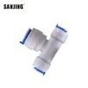 Conector de engate rápido para purificador de água 7024, T de 3 vias para 2 vias, conector de plástico POM, conector para purificador de água