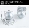 Tampão quadrado para poste de tubo de ferro forjado Tampa de bola base para tubo redondo de cerca Decoração de poste de cerca com tampa esférica