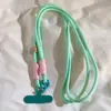 Funda Diagonal de Cuerda Larga de Color Puro Casual para Teléfono Móvil Correa para Colgar al Hombro Correa Trenzada Diagonal para Colgar al Cuello Funda Larga para Teléfono Móvil Universal