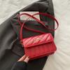 Bolso Cuadrado Pequeño Casual 2025 Nuevo Bolso de Mujer con Lazo de Moda Bolso de Hombro Versátil Bolso Cruzado con Patrón Acolchado de Alta Gama