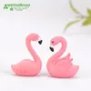 Artesanías Chen Jun Flamenco Regalo Adorno de Plástico PVC Llavero Accesorio Topper para Pastel Adorno de Paisaje en Miniatura