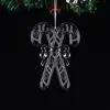 Nuevos Suministros Creativos para Decoración Navideña, Colgantes de Muletas Doble Cara de Cristal Translúcido, Accesorios para Crear Ambiente Navideño