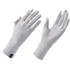 Luvas de Proteção Solar para Mulheres, Anti-UV para Dirigir, Tela Sensível ao Toque, Seda de Gelo Fina de Verão, Luvas para Ciclismo de Veículo Elétrico, Comprimento Médio