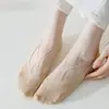 Calcetines de barco finos de red con diseño de pez y lazo, moda versátil para mujer, transpirables y antideslizantes, nuevo estilo de verano