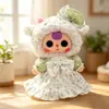 Solo Ropa de Muñeca Muñeca de 3 años 400% cuerpo grande muñeca de vinilo ropa de muñeca 30cm Falda de gasa con lazo de lunares de colores