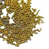 Accesorios de plata s925 chapados en oro, cuentas de oro antiguo de 2.5 mm, 3 mm, oro esmerilado, accesorios para joyería DIY