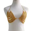 Nueva joyería transfronteriza europea y americana accesorios de borla exagerada cadena para el cuerpo cadena de cintura cadena de sujetador de bikini para discoteca