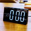 3699L espelho relógio eletrônico LED display digital espelho de maquiagem brilho ajustável despertador estudante