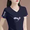 Moda da Mamãe Comércio Exterior Estampado Gola V Feminino Estilo Coreano Tendência Ins Moda Casual Transfronteiriça Blusa Design 2026