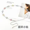 Cadena de Cintura de Cadena de Diamantes de Colores para Mujer, Cinturón Decorativo Exquisito y de Alta Gama para Combinar con Vestidos, Cadena Versátil de Moda Estilo Ins para Mujer