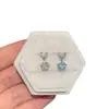 Pendiente de Hueso de Oreja con Colgante de Estrella de Cinco Puntas de Acero de Titanio 316L, Delicadamente Incrustado con Circonita, Joyería de Piercing de Oreja de Estilo Simple y Fresco