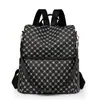 Bolso de Hombro Doble Transfronterizo para Mujer 2026 Nuevo Simple Gran Capacidad PU Piel Suave Estampado Mochila para Mujer Mochila Casual