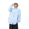 Camisa de Manga Longa Xadrez de Outono, Camisas Masculinas e Femininas da Moda Americana, Peça Versátil para Usar por Cima