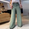 Pantalones anchos adelgazantes de cintura alta de color liso para mujer, primavera y verano, comercio exterior transfronterizo entre Europa y América, Amazon Business.