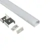 Calha de alumínio para luz linear de sobrepor, calha de luz com capa de luz suave curva, teto, corredor, luz linear, carcaça, armário, guarda-roupa, calha de fita de luz
