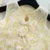 Conjunto de Dos Piezas para Niña, Estilo Retro Chino, Chaleco sin Mangas y Shorts, Nuevo Estilo Primavera y Verano 2025