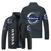 Chaqueta de Otoño 2024 Nueva Transfronteriza con Bolsillo Lateral y Cuello Alto Abrigo Cortavientos para Hombre al Aire Libre Motocicleta