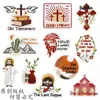 Adesivos Bordados com Letras em Inglês de Energia Positiva Etiquetas Bordadas com Tema Fé Decoração de Roupas Patch Patch Adesivos de Tecido Prontos
