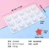 Novo Molde de Bolo em Formato de Flor com 15 Peças de Silicone para Mousse e Pudim, Grau Alimentício, Fácil de Desmoldar, Estilo Francês