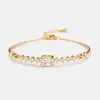 Pulsera Cuadrada de Diamante de Circonita Geométrica Simple y Elegante para Mujer, Versátil y Única, con un Toque de Lujo de Nicho y Elegante Accesorio para la Mano