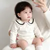 Enterizo estilo preppy para bebé niña 2026 nueva ropa infantil mameluco de manga larga mameluco de bebé estilo coreano