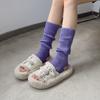 Outono e inverno quente cor sólida meias de salto grosso JK estilo formal y2g menina estilo japonês emagrecimento na altura do joelho meias pilha