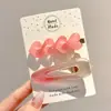 Presilhas de cabelo de alta qualidade estilo coreano em cores dopamina para mulheres, presilhas de bico de pato doces para franja, acessórios de cabelo
