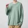 Roupa exterior masculina nova 2026 transfronteiriça, top liso de gola redonda para deslocamento ao trabalho, casual, respirável, simples, moletom slim fit