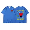 Camiseta de manga corta con cuello redondo para hombre y mujer, nuevo álbum de Bad Bunny europeo y americano un verano sin ti, nueva ronda