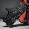 Zapatos de Trabajo Ligeros Antideslizantes para Hombre para Exteriores, Tenis Negros Resistentes al Desgaste, Zapatos de Protección Laboral Transpirables Casuales Deportivos de Moda