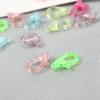 Color accesorios pequeños plástico transparente [polvo dorado] Cierre de langosta de gelatina Accesorios de joyería DIY llavero Hebilla