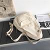 Bolso de lona estilo japonés, bandolera de gran capacidad, estilo informal, sencillo y combinable, bolso de hombro para estudiantes universitarias.
