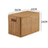 Grande cesta de armazenamento com trama semelhante ao rattan, no estilo INS da moda, perfeita para organizar armários e guarda-roupas, e para armazenamento simples na sala de estar