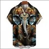 AliExpress TEMU Comércio Exterior Transfronteiriço Nova Camisa Masculina Casual de Rua Tendência Estampada em 3D Camisa Masculina