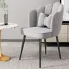 Silla con forma de flor, silla de maquillaje para el hogar, taburete de celebridad de internet de lujo ligero, respaldo simple, silla de manicura, silla de tocador para dormitorio para niñas