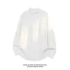 Camiseta de Gola Alta Meia 2026 Inverno Nova Simples Solta Versátil Pulôver Top Quente Cor Pura Camada de Base
