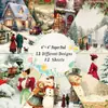 12 Hojas/Paquete Nuevo Papel de Material Invierno de Victoria Temu Xiyin Papel de Regalo Cortado a Mano Transfronterizo