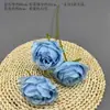 Flores Artificiales Azules Ramo Materiales para Decoración de Escena de Boda, Rosas Azules para Arreglo de Piso de Salón de Bodas y Flores Decorativas