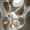 Producto Moldeado de Yeso Reforzado con Fibra Ignífuga Simple Moderno Salón de Exposiciones Cultural y Creativo Poroso Intersectante Irregular