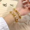 Pulsera de Citrino Natural Rica para Toda la Noche productos genuinos Cristal de Brasil Cuentas de Transferencia de la Suerte Pulsera de Cristal Ciudadela