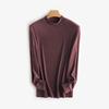 Tops Cálidos para Hombre en Otoño e Invierno Nuevo Estilo Seda Yifei Antibacterial Medio Cuello Alto Almacenamiento Térmico Ropa Interior Delgada Color Puro Cálida Ropa de Otoño para Hombre