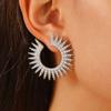 2024 novos brincos de diamante de girassol moda exagerada brincos de festa alto senso atmosfera europeia e americana joias atacado