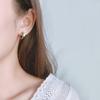 Pendientes de mariposa doble tridimensionales sencillos de moda coreana, mini pendientes con temperamento, pendientes esmerilados distintivos para mujer