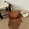 Bolso cruzado de borlas para mujer, modelo 2026, bolso de hombro moderno y elegante, único y estiloso, adecuado para el trabajo y los desplazamientos, bolso de axila