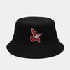 Creativo Nuevo patrón de colibrí sombrero de pescador para hombre y mujer casual que combina con todo sombrero de cubo bordado sombrero de protección solar para exteriores de primavera y verano