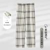 Pantalones de Pijama de Algodón 100% Puro para Mujer Primavera y Otoño Pantalones de Casa de Algodón Puro para Mujer Verano Delgados Algodón Puro Pantalones Simples Sueltos