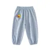 [100% Algodón Puro] Pantalones Antimosquitos para Niños, Pantalones Largos Casuales Frescos de Verano para Niños Pequeños y Medianos, Nuevo Estilo de Verano, Al por Mayor en Stock