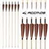 Arco e Flecha de Madeira com Pena Real de 8mm Arco Tradicional Equipamento de Tiro com Arco ao Ar Livre Estilo Antigo Opções de Duas Cores Disponíveis